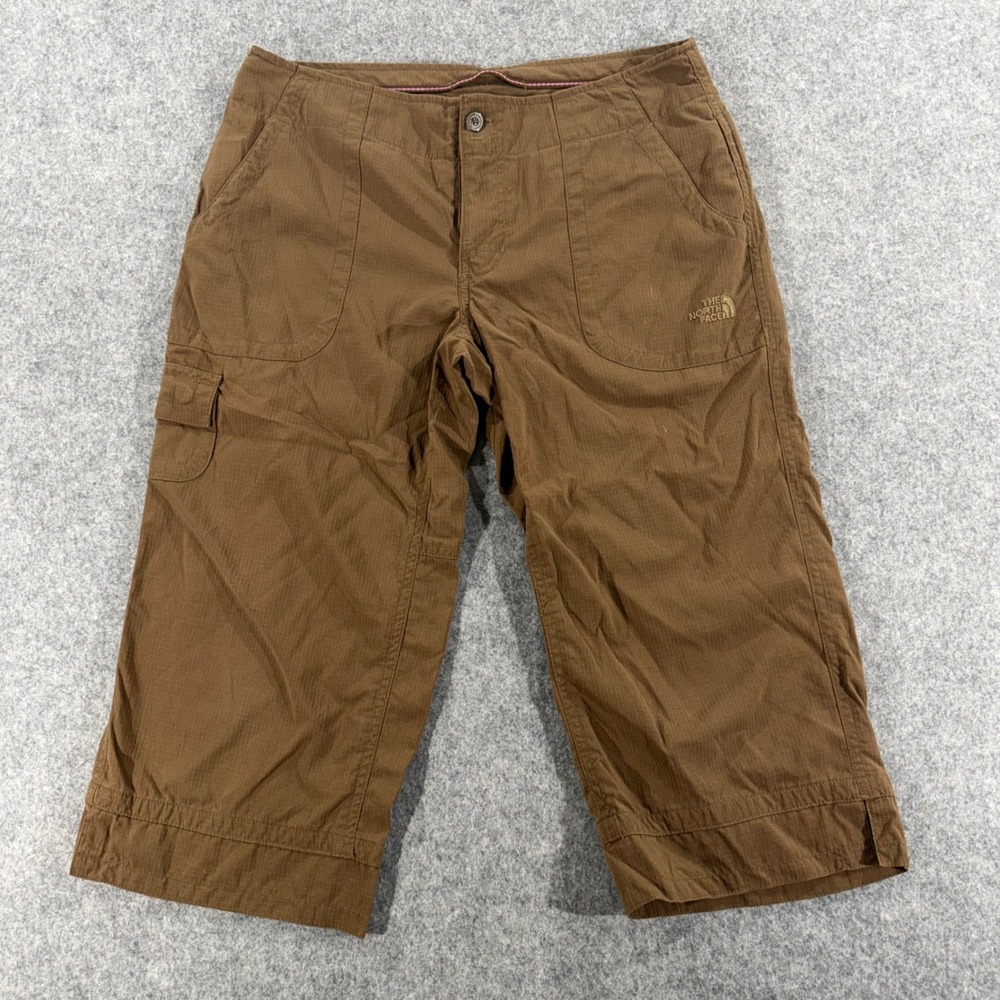 The North Face Womens Brown Ripstop Cargo Capri Pants Size 2 Hiking Outdoor